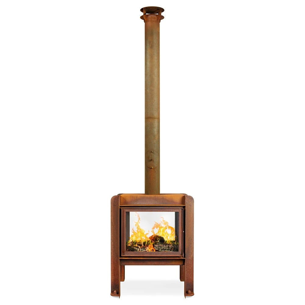 RB73 Fennek 80 corten steel outdoor garden wood-burning fireplace