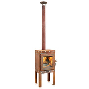 Piquia Rusty Steel Garden Fireplace
