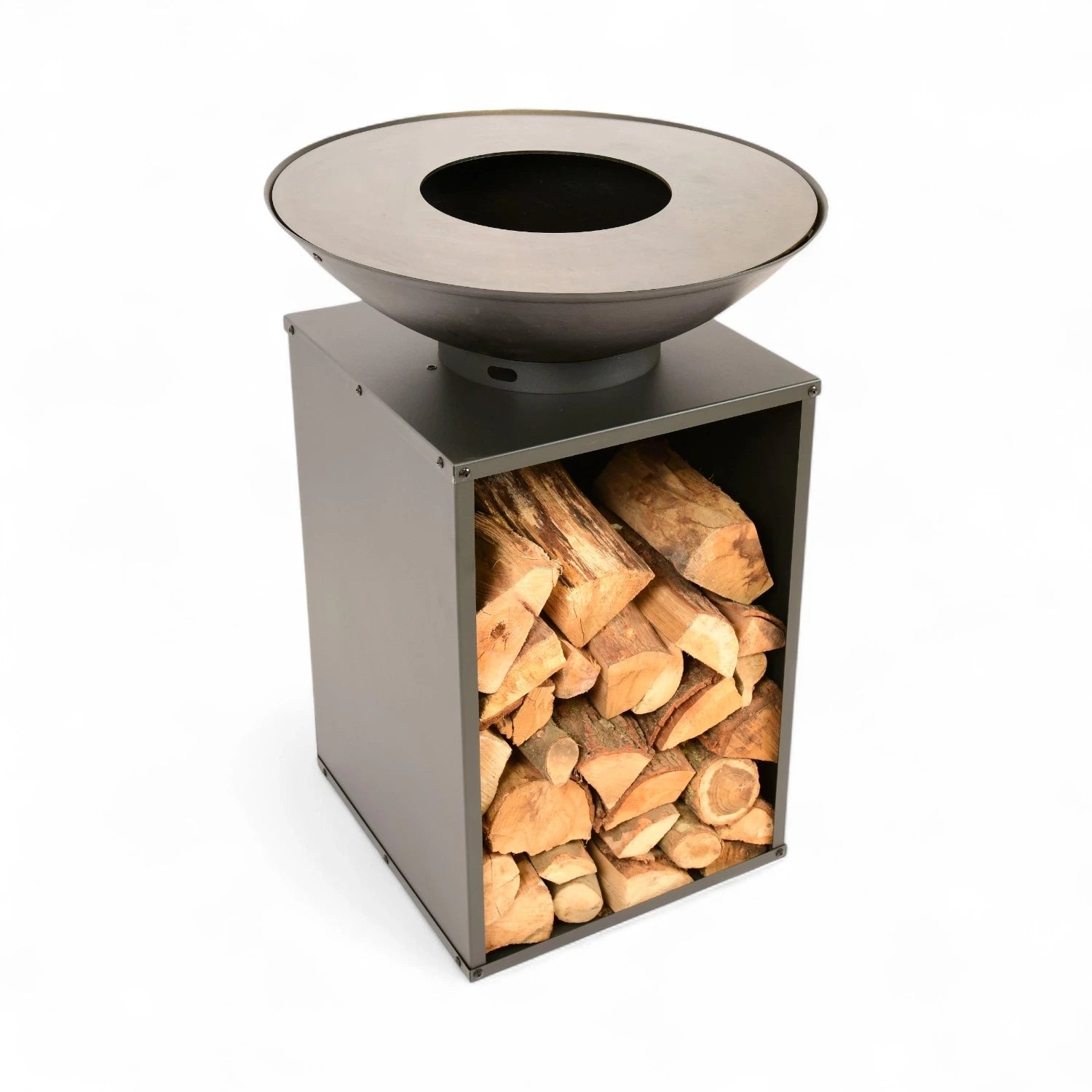 Onyx Vuurschaal met Grill en Houtopslag - Ø60