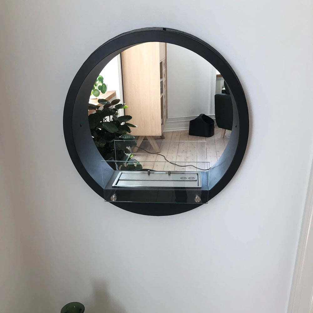 Ronde bio-ethanolhaard in uniek design - Zwart