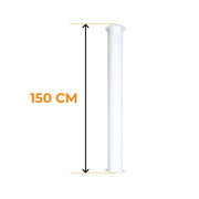Toronto Pipe White 150 cm – Total Length 190 cm