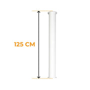Toronto Pipe White 125 cm – Total Length 165 cm