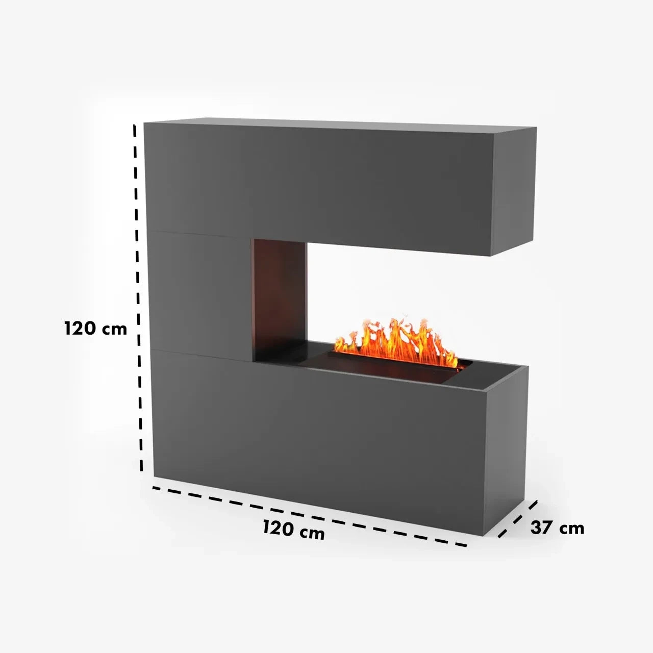 Schiller Grey - OMC 600 | Freestanding Water Vapour Fireplace