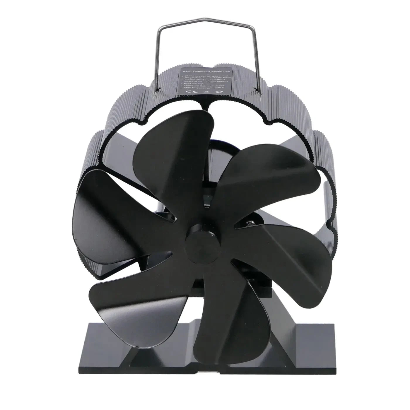 Ventilateur de poêle à chaleur noire – 6 lames | Acier