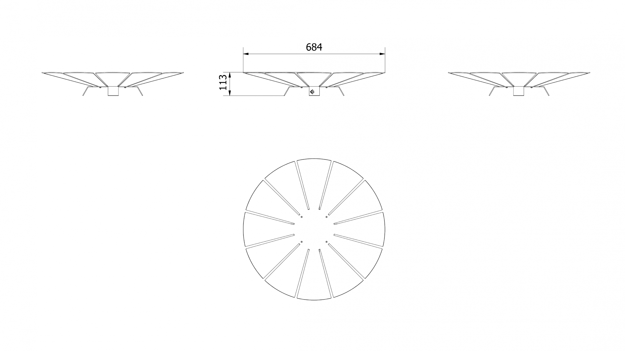 Skien vuurkorf - 68,4 cm