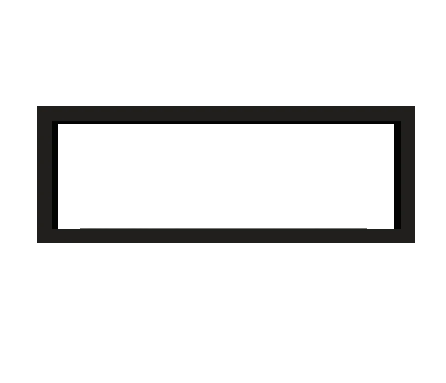 Icon Doublesided Slimline Firebox 1650 Noir