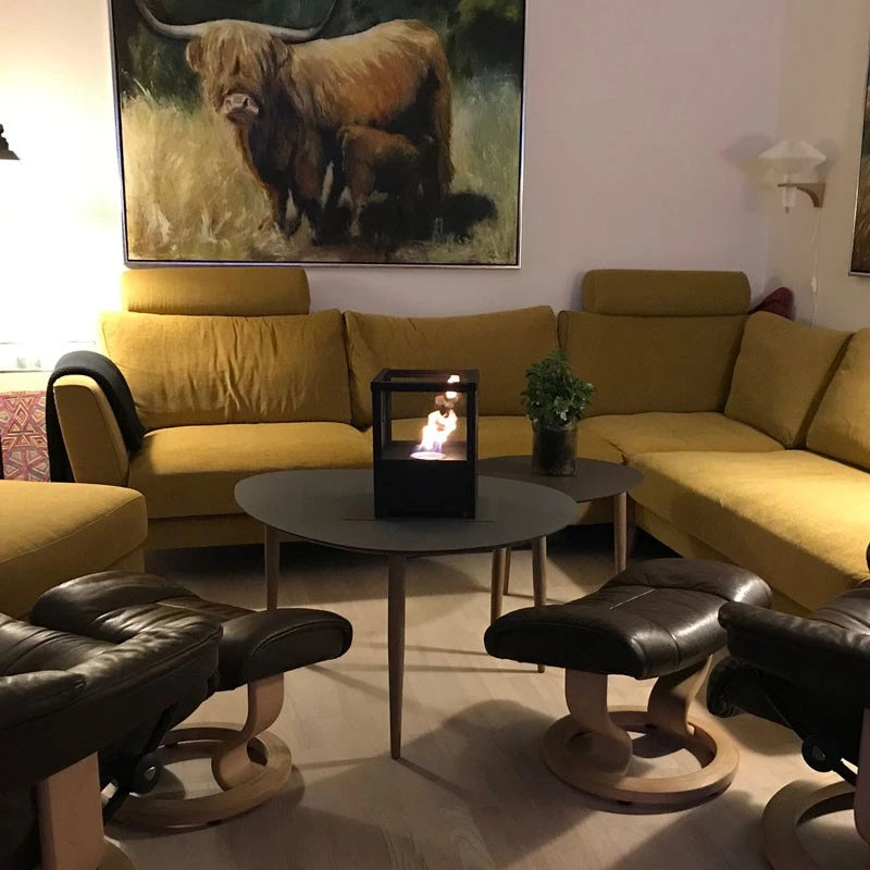 Cheminée de table carrée