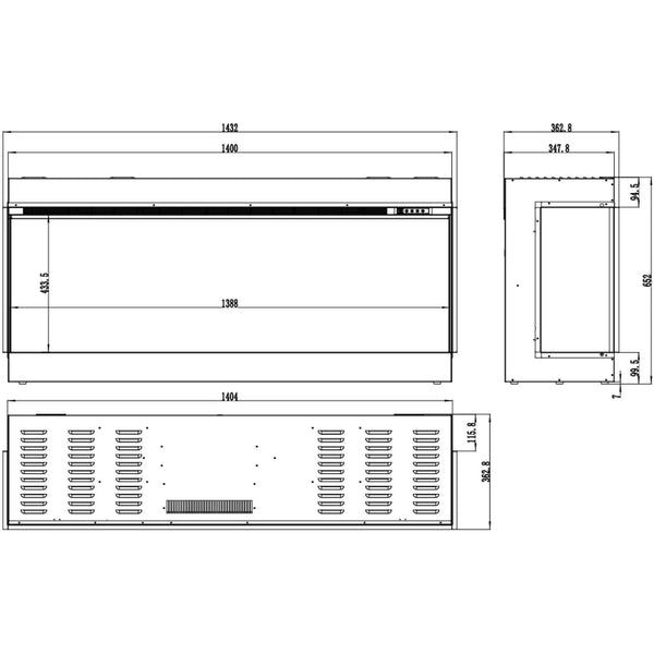 Aflamo Superb 3D 140 Elektrische Haard