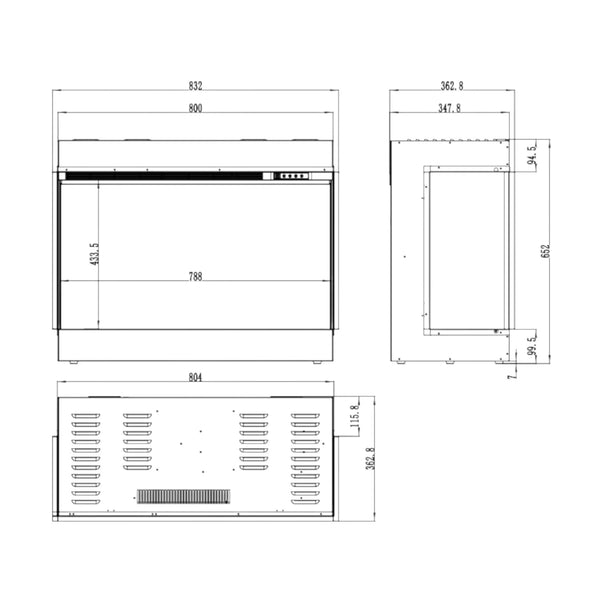 Aflamo Superb 3D 80 cm Elektrische Haard