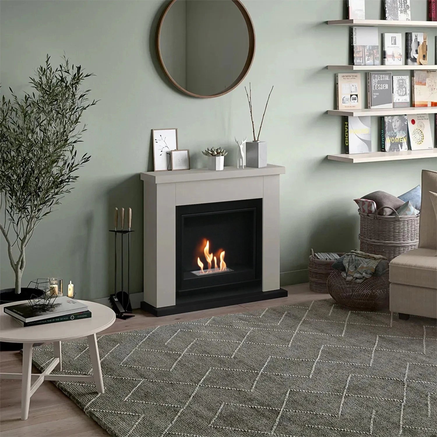 Frode Beige Bio-ethanol open haard
