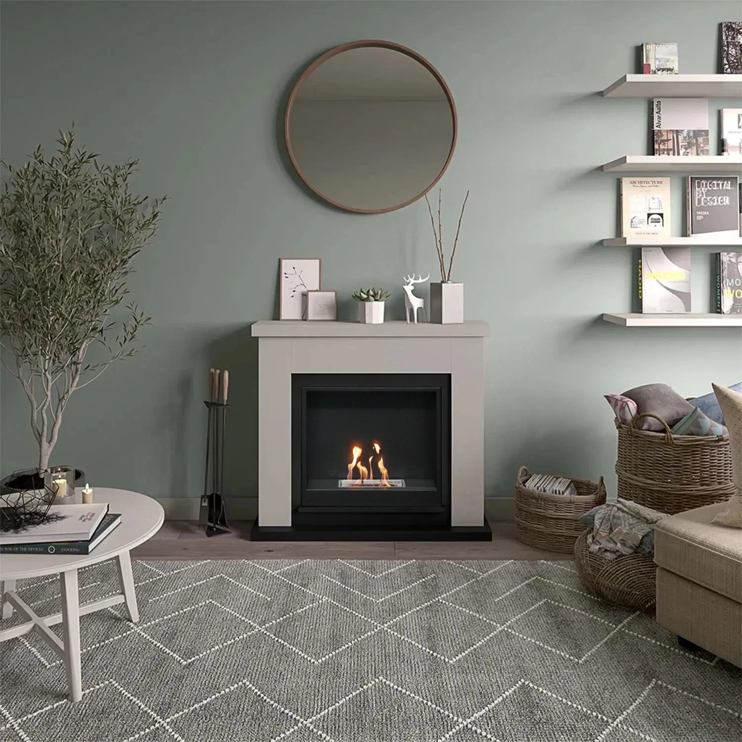 Frode Beige Bio-ethanol open haard