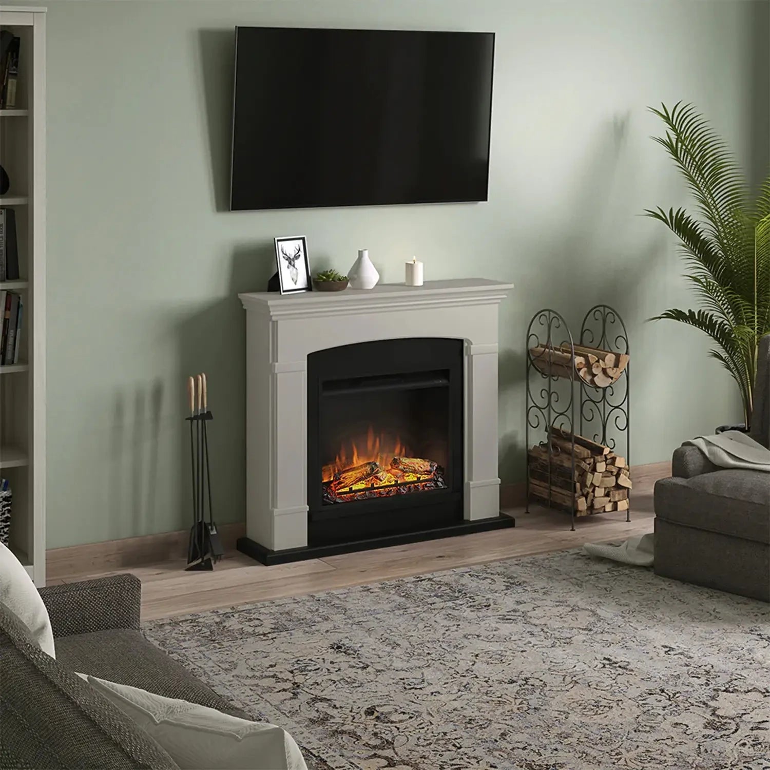 Helmi beige elektrische haard