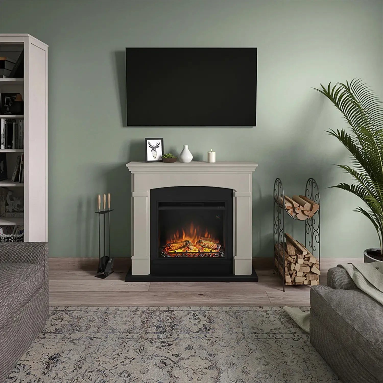 Helmi beige elektrische haard