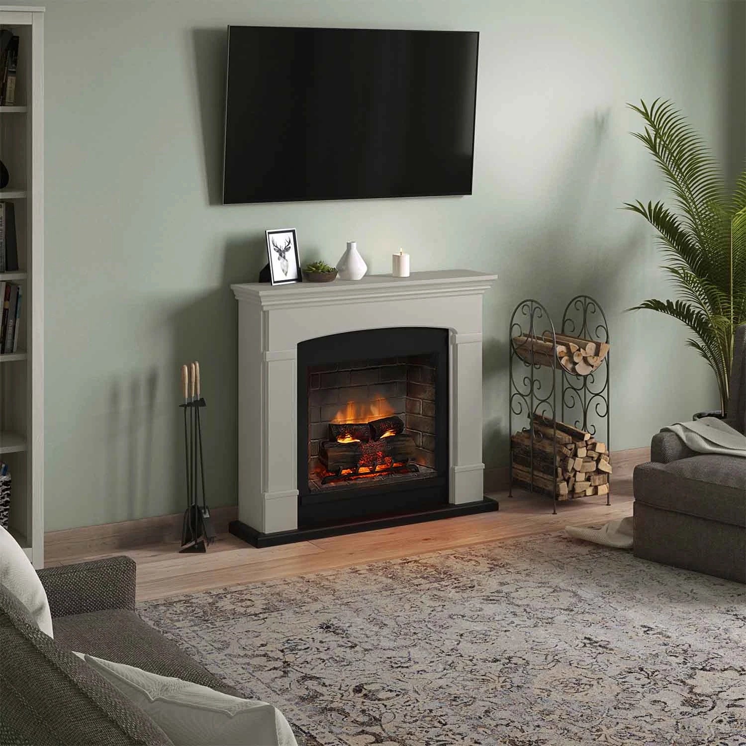 Helmi beige elektrische haard