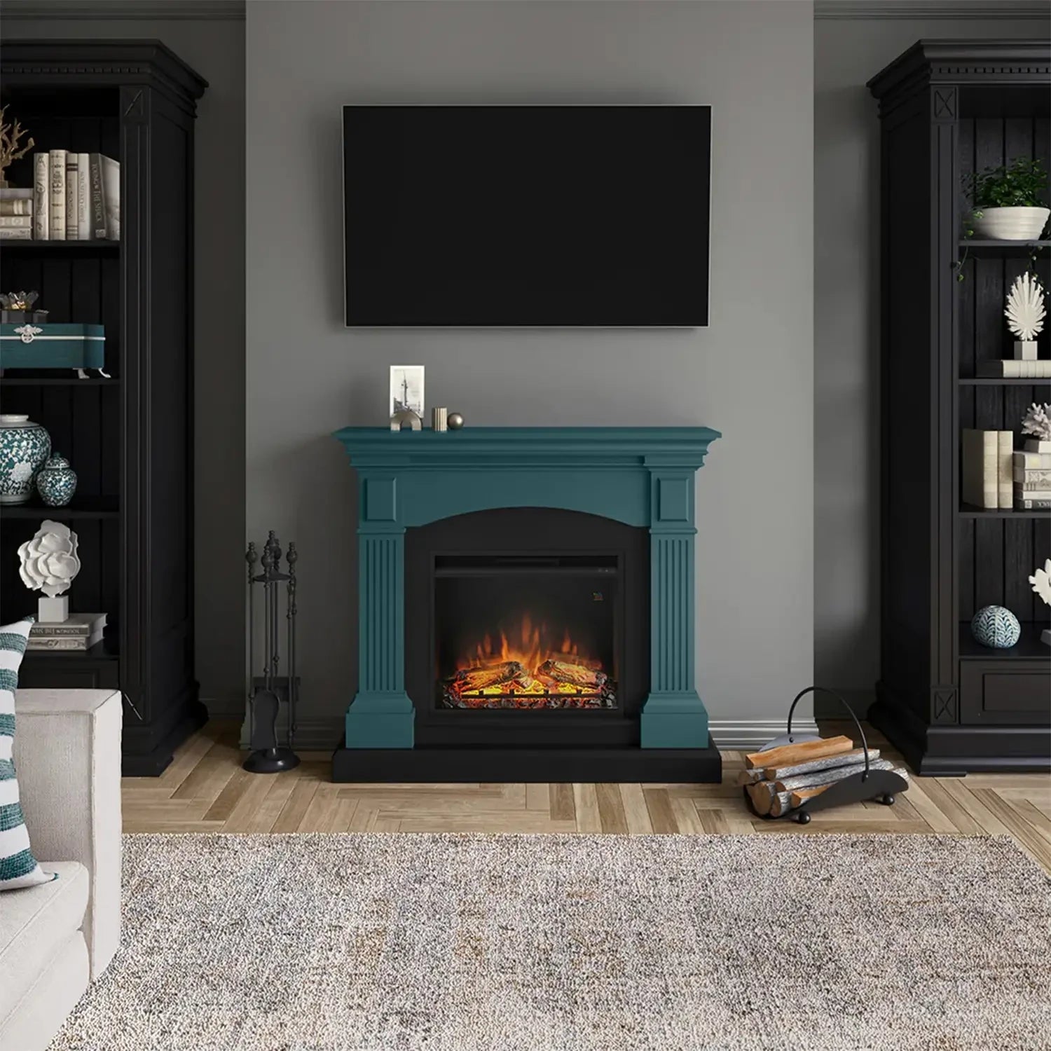 Magna turquoise elektrische haard