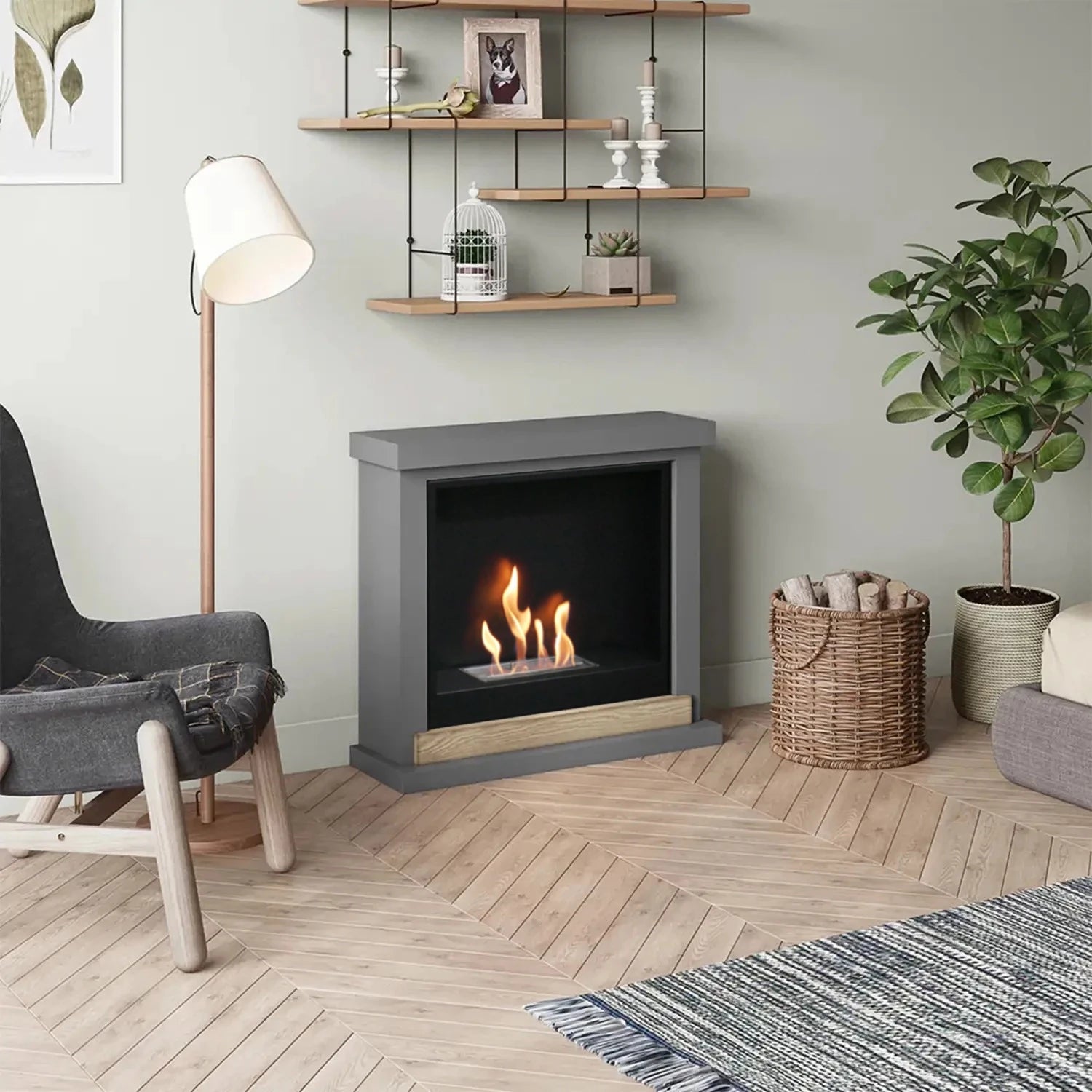 Hagen Grijze Bio-ethanol open haard