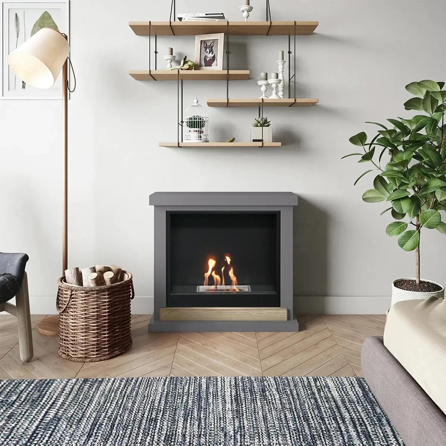 Hagen Grijze Bio-ethanol open haard