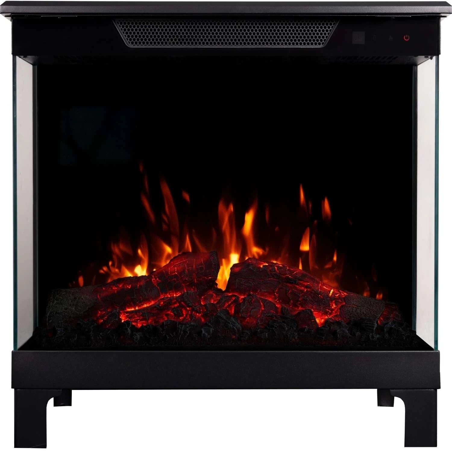Tower 71 – Freestanding Electric Fireplace with 3-Sided Flame View