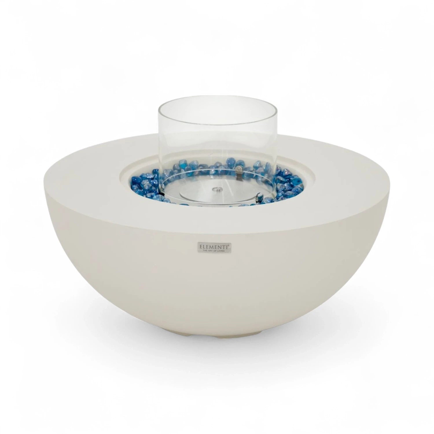 FOYER ROCA Cheminée bioéthanol – Blanc crème. Offrez-vous une atmosphère raffinée et enveloppante, conforme à la norme EN 16647, avec assistance française et vidéos de démonstration en showroom.
