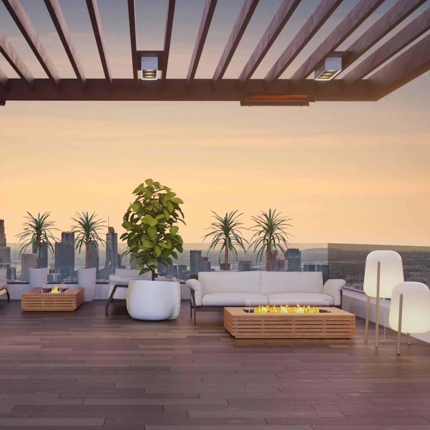 Wharf 65 - Teak Bioethanol Fire Pit