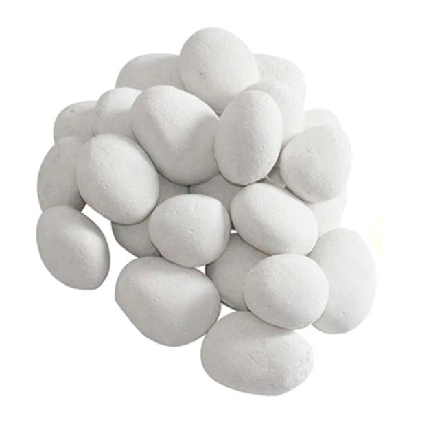 Galets en Céramique (Blanc 24 pièces)