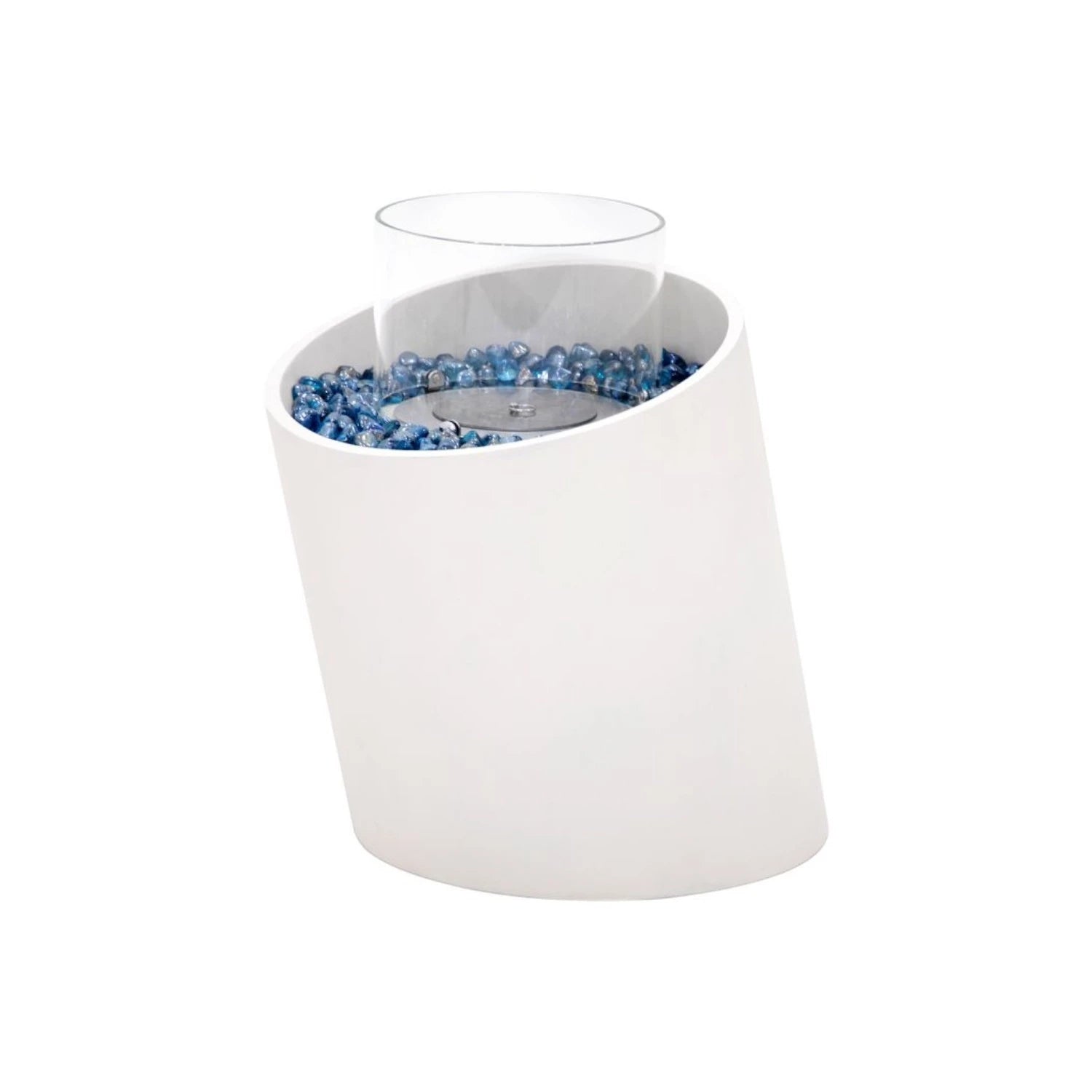 Colonne de feu bioéthanol TORRE M – Blanc crème