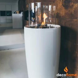 Witte Decoflame Nice Round bio-ethanol haard